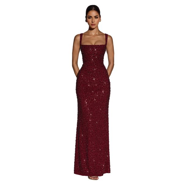 Women's Sexy Bodycon Dress C7633 Fashion Suspender Waist Tie Up_ecoleips.com
