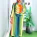 Women's Clothing Printed Swing Collar Wide Leg Pants Suit_ecoleips.com