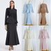 New Spring Collection European And American Women's Floral Beaded Long Sleeved Top And Fishtail Skirt Set_ecoleips.com