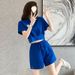 Casual Fashion Sports Suit For Women, New Summer Style, Slimming, Trendy, Stylish, Age-Reducing, Short-Sleeved Shorts,_ecoleips.com