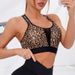 Wild Print Sports Bra - Leopard Pattern Yoga Top For Running Gym Fitness, Seamless Bralette With Thick Padding, Breathable Nylon Spandex S-4XL_ecoleips.com