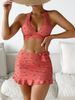 Women's Clothing New Multi Color Printing Fashion Sexy Split Bikini Three Piece Women's Swimsuit_ecoleips.com