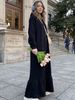 Women's Long Knitted Hoodie Dress - Slim Fit Tunic For Fall Winter, Casual Stretch Maxi Dress With Front Pockets_ecoleips.com
