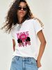 Women's Hip-hop Style Braided T-shirt, Pure Cotton Short-sleeved Commuter Shirt._ecoleips.com