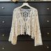 Bohemian Ethnic Style Hollow Out Crochet Thin Long Sleeve Sun Protection Knitted Cardigan Women Summer Lace-Up Top AL202_ecoleips.com