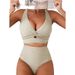 Aria Basics 2025 New Foreign Trade Model Sexy Push-Up Plus Size Bikini Women's European And American Style Beach Vacation Two-Piece_ecoleips.com