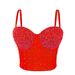 Women's Clothing Shiny Beads Handmade Herringbone Bra High End Outer Wear Small Camisole Herringbone Bra_ecoleips.com