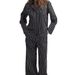 New Women's Fashion OL Elegant Style Button Striped Wide-Leg Pants Set_ecoleips.com