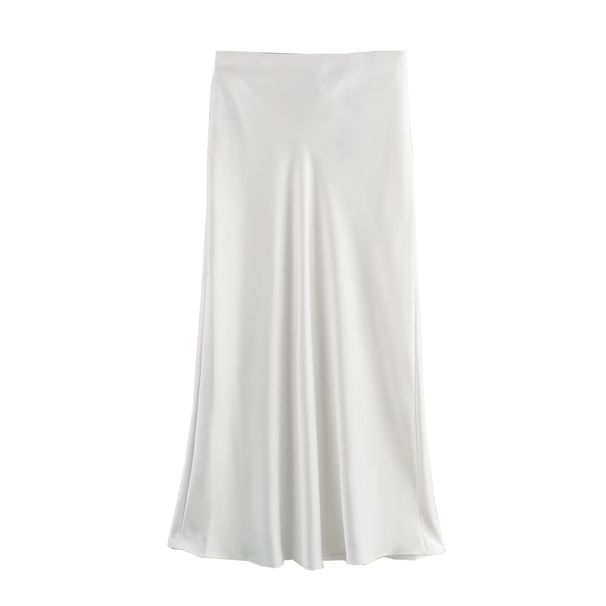 Women’s Clothing high waist double satin skirt women's spring and autumn style skirt_ecoleips.com
