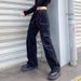 Women's Wide Leg Casual Jeans Multi Pocket Workwear European American Style Spring Autumn Hot Selling_ecoleips.com