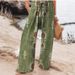 Women's High-Waisted Casual Loose Wide-Leg Pants Digital Print Cotton Spring/Autumn Regular Fit Foreign Trade_ecoleips.com