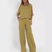 European And American Summer New Women's Casual Loose Solid Color Short Sleeve Cotton_ecoleips.com
