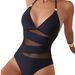Aria Basics 2024 New European And American Cross-Border Two-Piece Bikini Slim-Fit Sexy Mesh Patchwork Women's Swimwear_ecoleips.com