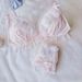 girl Long-term Japanese-style Embroidery Wireless Thin Triangle Cup Comfortable Sleep Casual Girl Bra Set_ecoleips.com