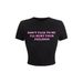 Hot Sale Spice Girl Short T-Shirt Pink Letter Print Button Short Sleeve Top_ecoleips.com