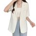 ng2510292 Lightweight Women's Blazer 2025 Summer New Korean Style Suit Jacket Casual Loose Fit Petite Versatile Short Sleeve Top_ecoleips.com