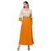 Ba5138 Orange Double-Tone Elegant A-Line Skirt Banquet Long Dress For Women_ecoleips.com
