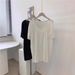 Women's Clothing Withdrawal Modal Pocket Large Round Neck T Shirt Women's Drape Solid Color Slim All Match Top_ecoleips.com