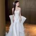 Women's Clothing Satin Main Veil High Quality Texture Tube Top Small Trailing Veil_ecoleips.com
