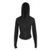 AD736 European American Cross-border Spring Autumn New Foreign Trade Wholesale Women's Hooded Cardigan, Waist-cinching,_ecoleips.com