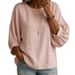 New 2026 Women's Casual Cotton Linen Top Loose round Neck Nine Sleeve Shirt Comfortable Linen Blend Fashionable Women's Clothing_ecoleips.com