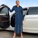 Women's Clothing Women's Long Dress With Bubble Hem Slit Bead Detail Fashion Lapel Long Sleeved For Formal & Casual For Women_ecoleips.com
