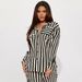 Aria Basics Aria Basics Cross-border Foreign Trade Women's Two-piece Set: European American Fashion Casual Home Outing Striped Button-up Shirt_ecoleips.com