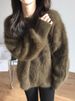 girl Round Neck Pullover For Women, Autumn And Winter Mink Velvet Outerwear, 2025 New Lazy Style, Loose Fashionable Versatile_ecoleips.com