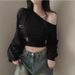 Foreign Trade Real Shot Hot Girl Sweet And Cool Style Asymmetrical Neck Off-Shoulder Sweatshirt For Women Autumn Loose_ecoleips.com