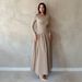Women's Autumn/Winter Patchwork Dress Double Fabric Round Neck Long Sleeve Slim Fit Asymmetrical Full Swing Solid Color_ecoleips.com