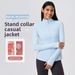 Women's Clothing Slim Fit Women's Long Sleeve Yoga Sports Jacket Autumn Winter Fitness Running Top_ecoleips.com