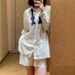 Aria Basics Aria Basics European American Niche 24 Spring-summer New Women's Fashion Design Silhouette Casual Long-sleeve Shirt And Shorts Set_ecoleips.com