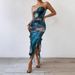 Women's Clothing Pleated Sexy Slit Tube Top Dress_ecoleips.com