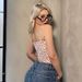 Women's Floral Print Halter Neck Camisole Sexy Tight Fitting Short Top For Spring Summer Autumn_ecoleips.com