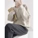 Single-Breasted, Solid-Color Knit Sweater Jacket With A Relaxed, Round-Neck Design For Women In Autumn And Winter._ecoleips.com