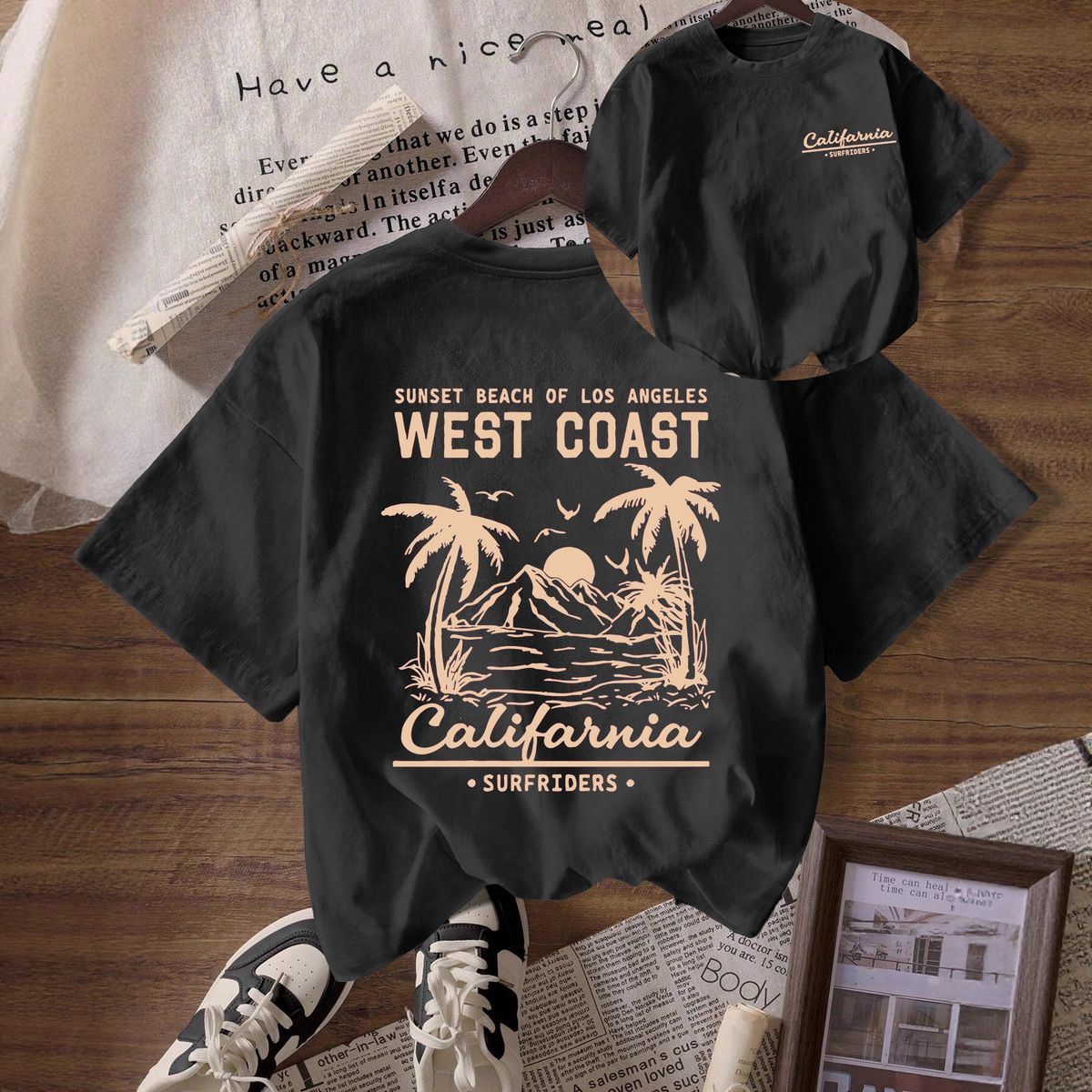 Women's Casual Round Neck Short Sleeve T-Shirt Multi-Color American Style Simple Fashionable Sports Top Solid Loose Printed_ecoleips.com