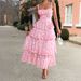 DiYun 2025 Spring/Summer European And American Style Floral Print Contrast Color Chiffon Strap Dress For_ecoleips.com