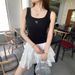 High-End Camisole Tank For Women Summer 2025 New American Style Inner Outer Wear Sleeveless Unique Exquisite Short Top_ecoleips.com