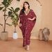 Modest Abaya Dress Elegant Inspired Printed Abaya – Flowy Long Sleeve Maxi Dress With Embroidered Details_ecoleips.com