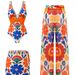 New 2026 Women's Swimsuit European American Style Printed Bohemian Resort Long Pants Short Skirt Fashion Swimwear Set_ecoleips.com