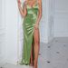 Women's Clothing Fashion New Backless Sexy Slit Suspender Evening Dress Dress_ecoleips.com