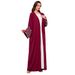 New Middle Eastern Muslim Fashion Elegant Embroidered Cardigan Dubai Arabian Robe With Bat Sleeves Abaya_ecoleips.com