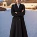 New Woolen Coat Women's Knee Thickened Large Size Lapel Super Long Slim Jacket_ecoleips.com
