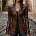 2025 Autumn New European And American Style Elegant Jacket Retro Cool Biker Leather Coat For Women_ecoleips.com