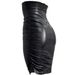 Women's Clothing PU Leather Skirt Half Length Skirt Large Size Skirt Female Zipper Skirt Pleated Skirt Hip_ecoleips.com