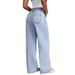 Relaxed Straight-Leg Jeans For Women - Comfortable Stretch Denim, Mid-Rise, Casual & Chic (S-3XL)_ecoleips.com