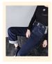 Dark Blue High-waisted Straight-leg Slim Jeans Women's 2025 New Autumn And Winter Small Narrow Version Wide-leg Mopping Pants_ecoleips.com