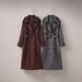 British-Inspired Belted Trench Coat – Oversized Double-Breasted Wool Blend, Longline (S-L, Stone Grey/Taupe)_ecoleips.com