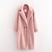 Women's Clothing Loose Lambskin Coat Teddy Fur Large Lapel Medium Long Plush Coat Cotton Coat_ecoleips.com
