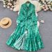 Women's clothing royal sister style dress for women Spring and Autumn 2022 new style lace-up waist slimming elegant temperament long skirt_ecoleips.com